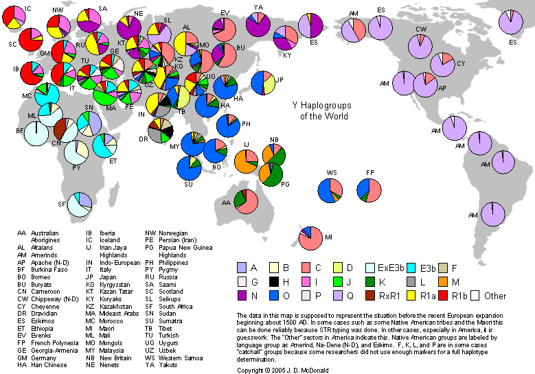 World Y Chromosome Map